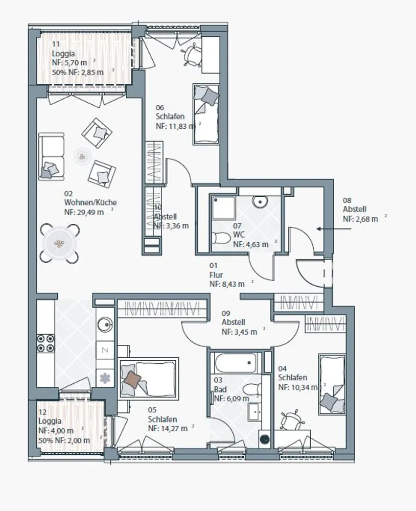 4 Zimmer Wohnung mit 99 m² in Dresden – Bild 3