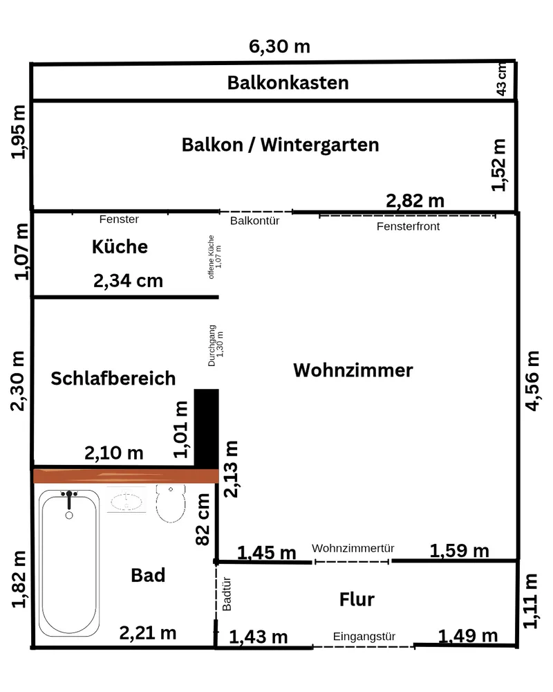2 Zimmer Wohnung mit 40 m² in Augsburg – Bild 10