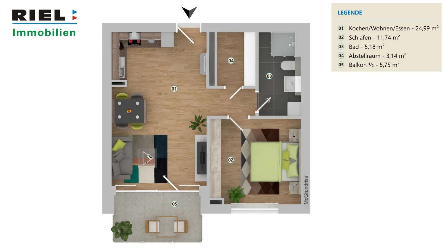 2 Zimmer Wohnung mit 48 m² in Kehl – Bild 5