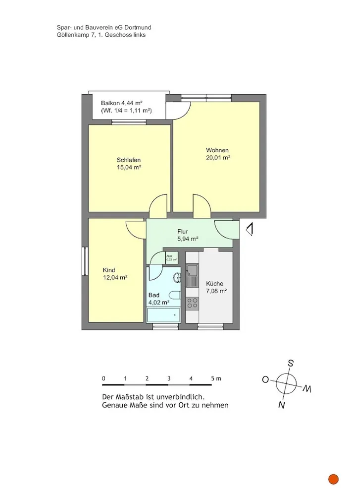 3 Zimmer Wohnung mit 66 m² in Dortmund – Bild 1