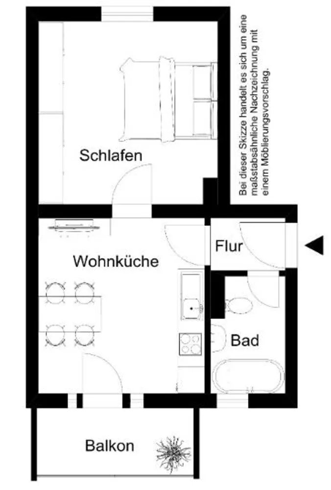 1 Zimmer Wohnung mit 38 m² in Düsseldorf – Bild 8