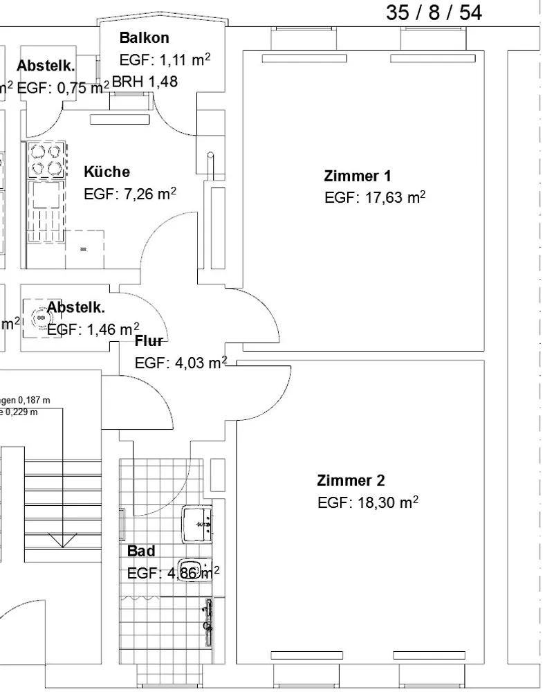 2 Zimmer Wohnung mit 56 m² in Kassel – Bild 2