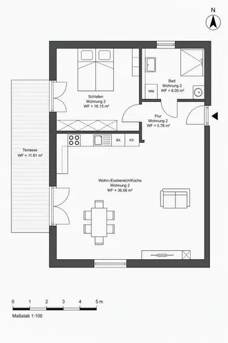 2 Zimmer Wohnung mit 78 m² in München – Bild 9