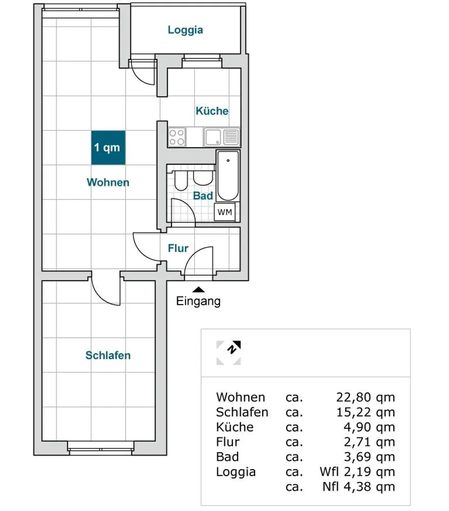 3 room apartment with 60 m² in Dresden – Photo 2