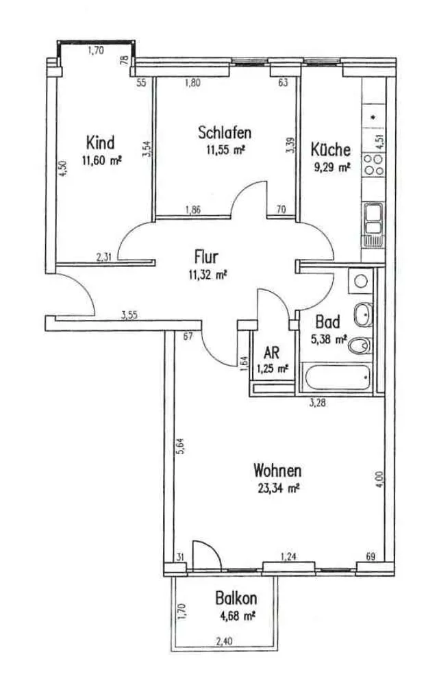3 Zimmer Wohnung mit 77 m² in Berlin – Bild 3