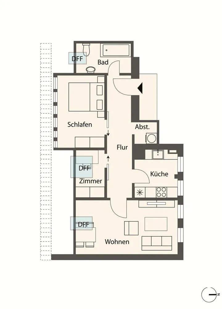 3 Zimmer Wohnung mit 74 m² in Stuttgart – Bild 2