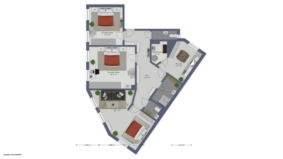 3 Zimmer Wohnung mit 95 m² in Halle (Saale) – Bild 9