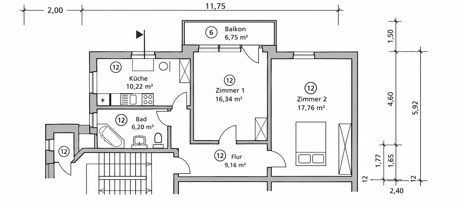 2 Zimmer Wohnung mit 63 m² in Leipzig – Bild 3