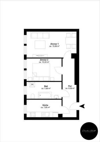 2 Zimmer Wohnung mit 49 m² in Leipzig – Bild 12