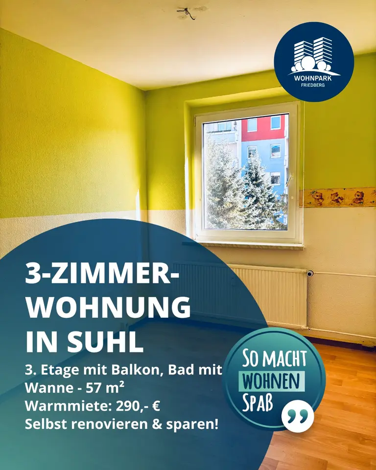 3 Zimmer Wohnung mit 58 m² in Suhl – Bild 4