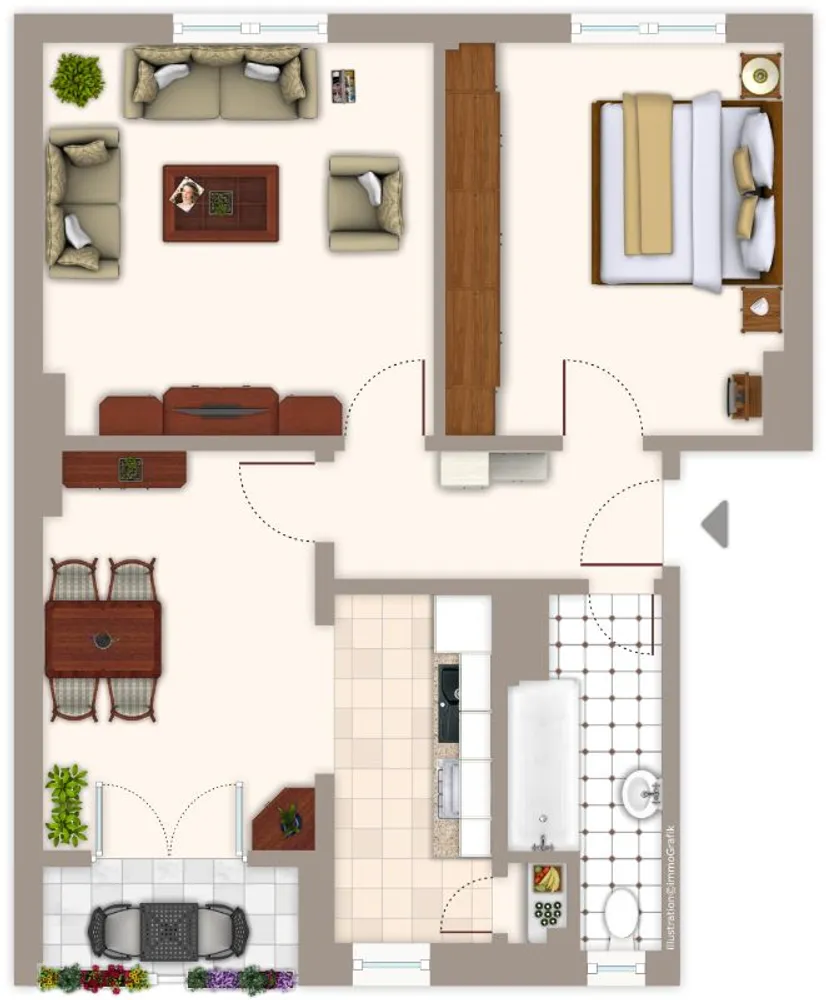 3 Zimmer Wohnung mit 58 m² in Mönchengladbach – Bild 2