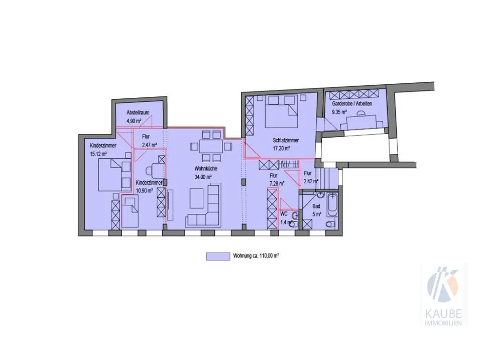 5 Zimmer Wohnung mit 110 m² in Riesa – Bild 9