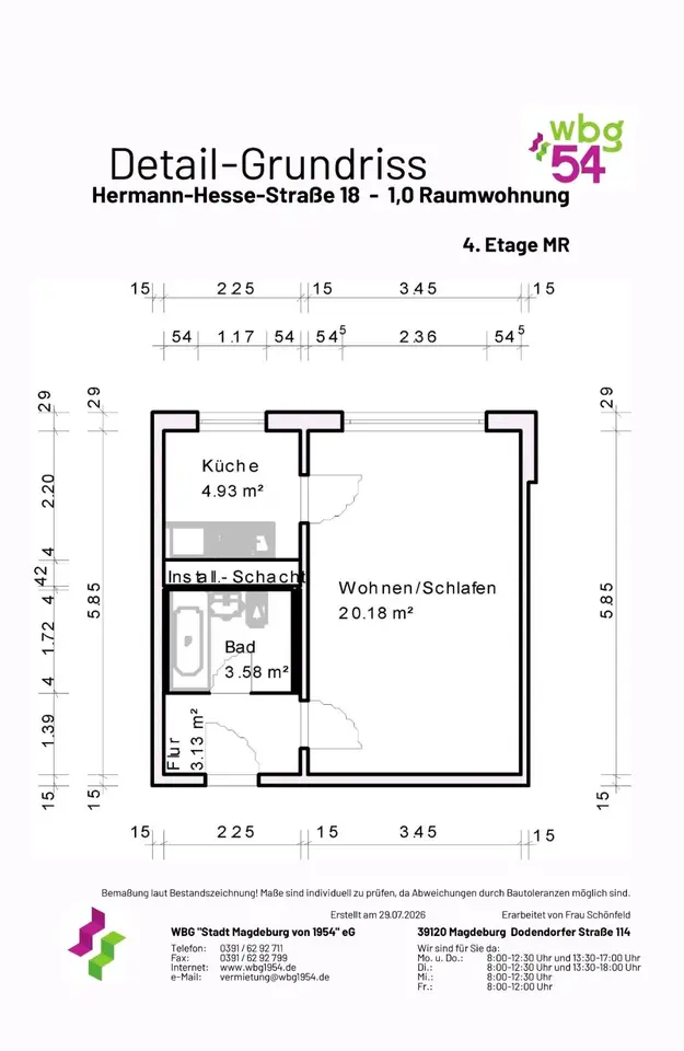 Studio mit 32 m² in Magdeburg – Bild 8