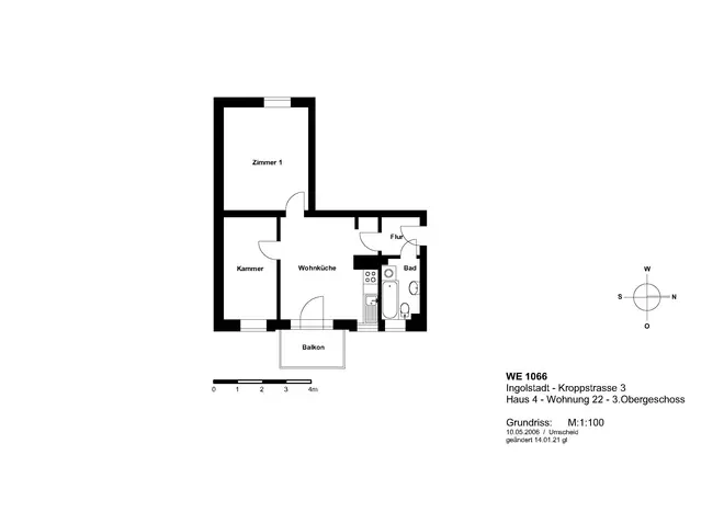 2 room apartment with 49 m² in Ingolstadt – Photo 1