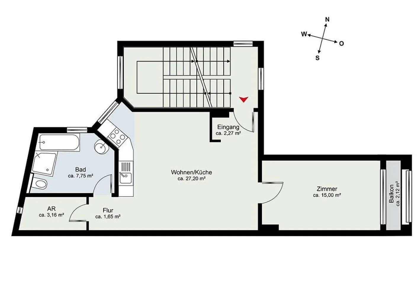 2 room apartment with 58 m² in Berlin – Photo 4
