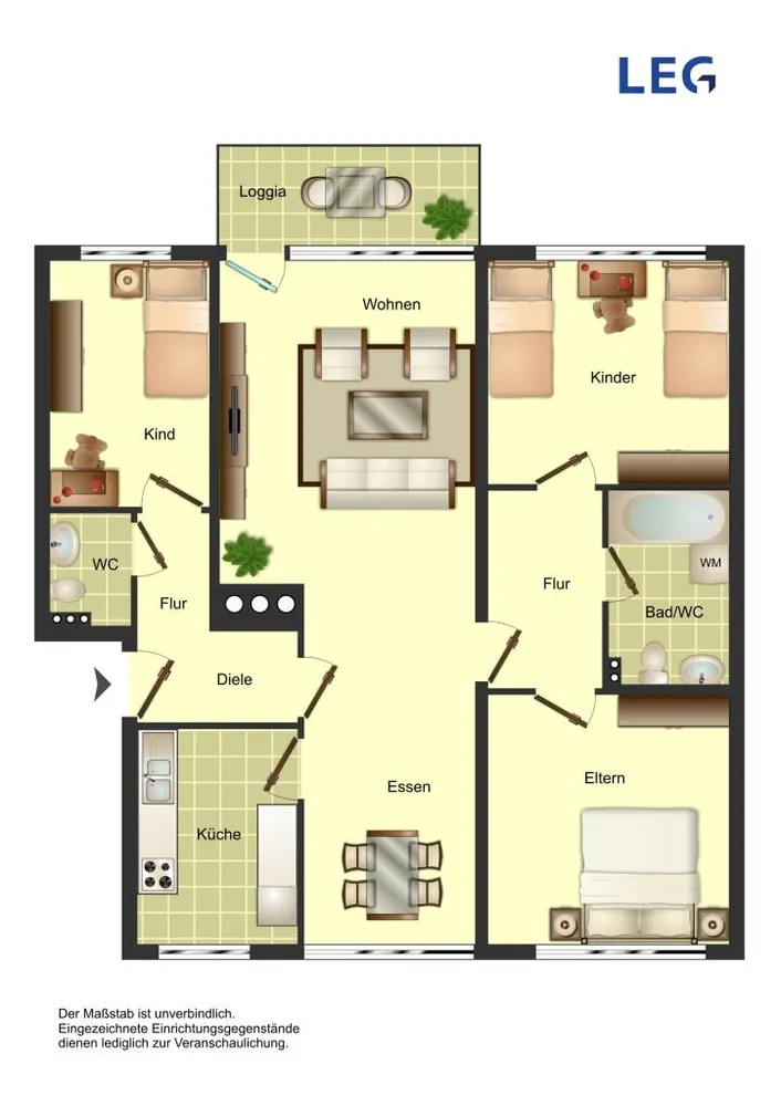 4 Zimmer Wohnung mit 86 m² in Gütersloh – Bild 2