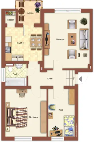 3 Zimmer Wohnung mit 72 m² in Mönchengladbach – Bild 2