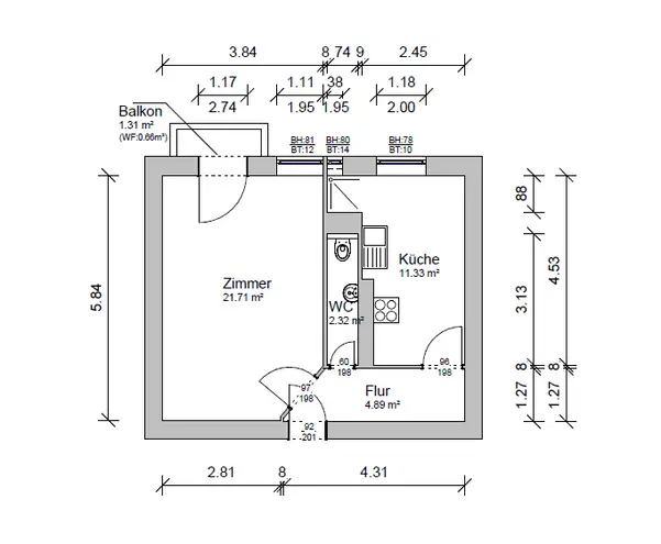 1 Zimmer Wohnung mit 42 m² in Berlin – Bild 1