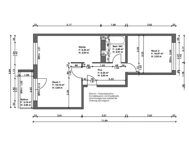 2 Zimmer Wohnung mit 48 m² in Halle (Saale) – Bild 3