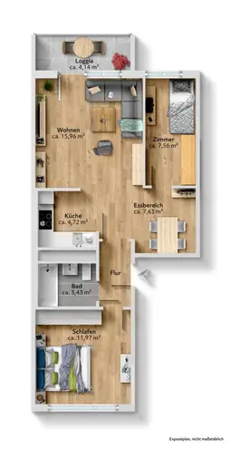 3 Zimmer Wohnung mit 56 m² in Chemnitz – Bild 11