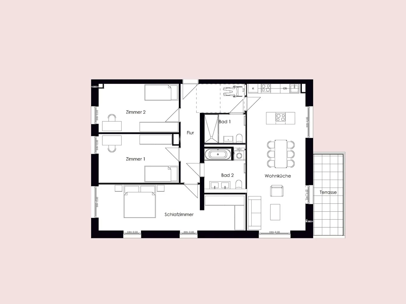 4 Zimmer Wohnung mit 121 m² in Bruchsal – Bild 2