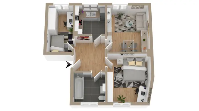 3 Zimmer Wohnung mit 58 m² in Hagen – Bild 4