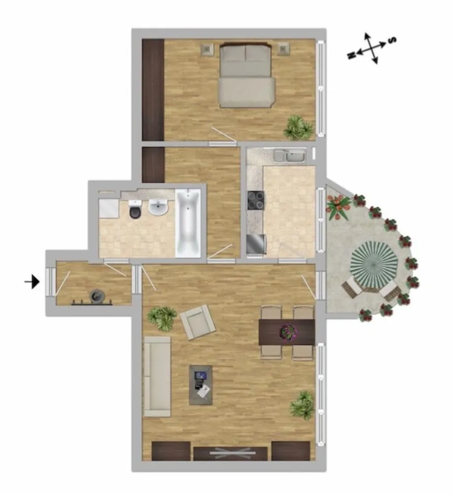 2 Zimmer Wohnung mit 65 m² in München – Bild 1