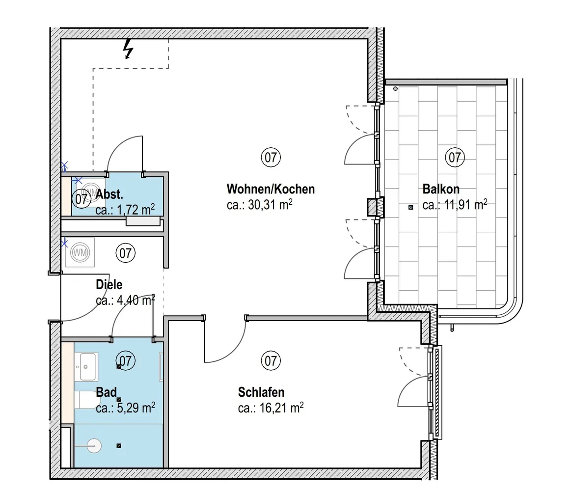 2 room apartment with 63 m² in Regensburg – Photo 7