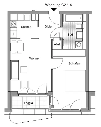 2 Zimmer Wohnung mit 55 m² in Frankfurt am Main – Bild 7