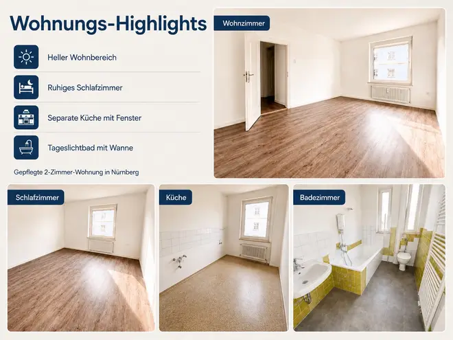 2 Zimmer Wohnung mit 56 m² in Nürnberg – Bild 3