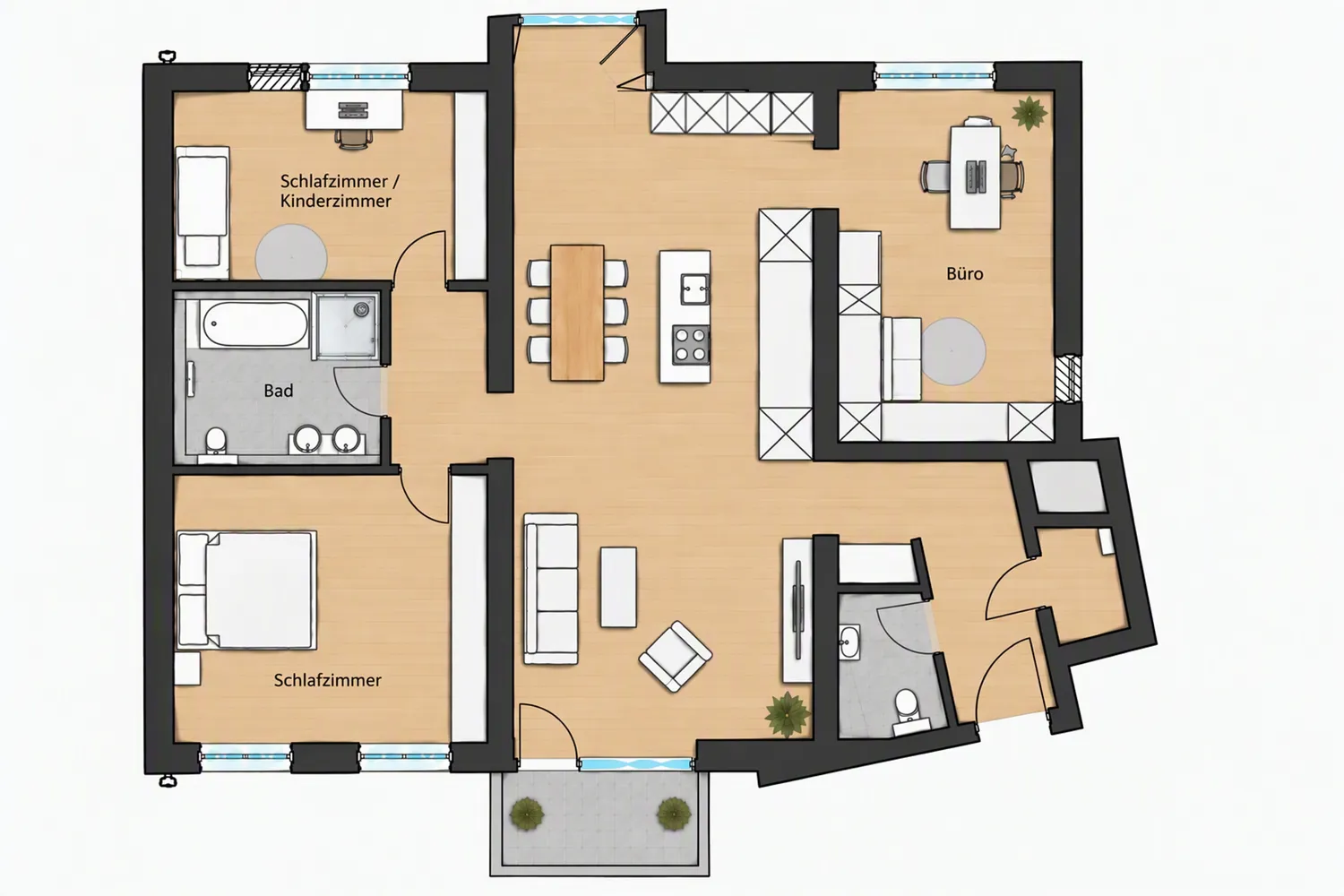 4 Zimmer Wohnung mit 127 m² in München – Bild 4