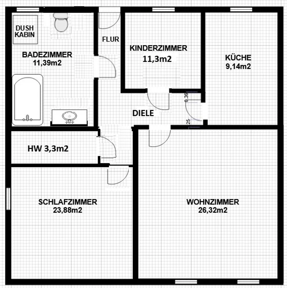 3 Zimmer Wohnung mit 82 m² in Bochum – Bild 2