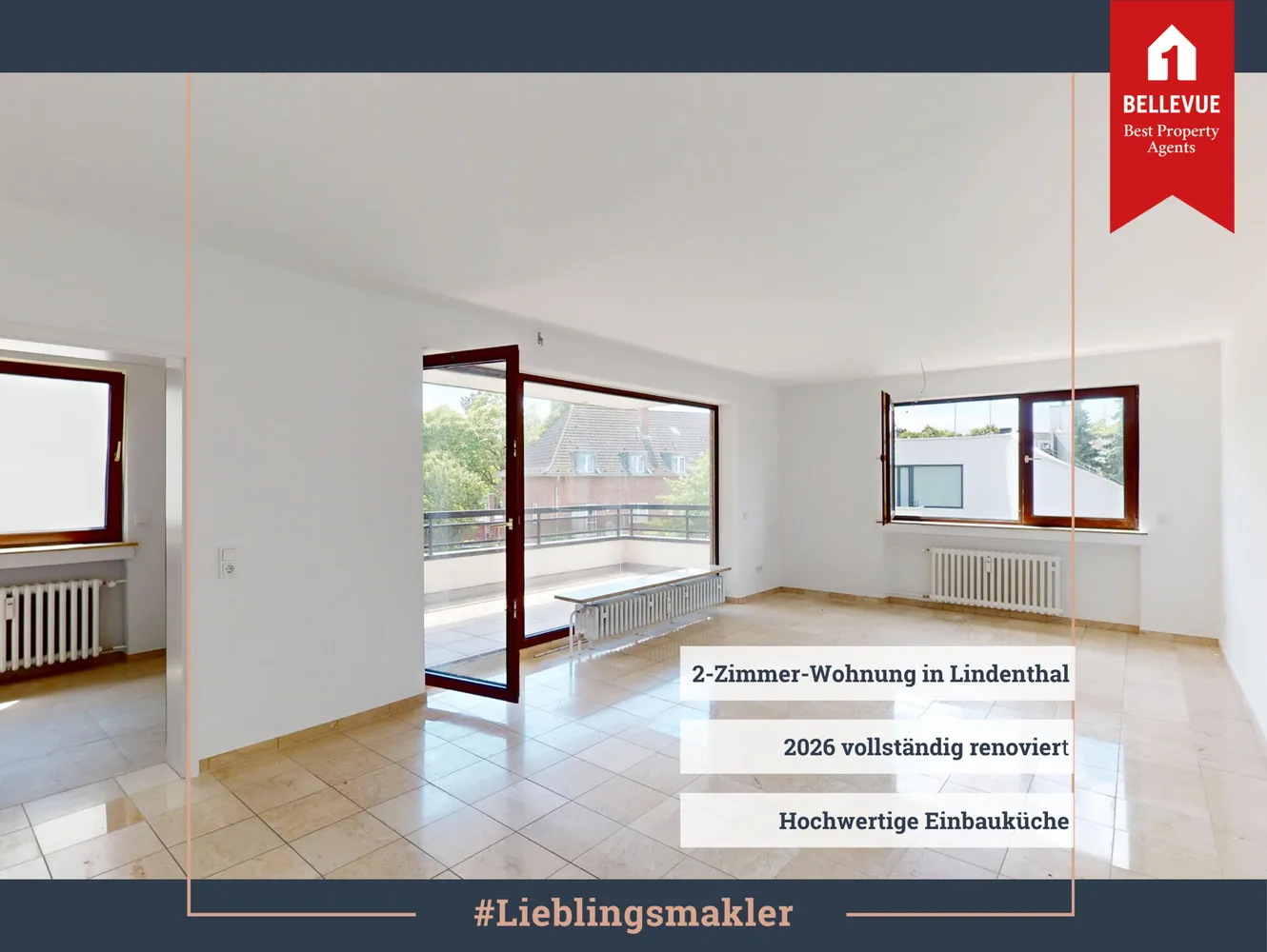 2 Zimmer Wohnung mit 63 m² in Köln – Bild 1