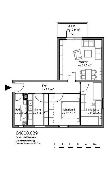 3 Zimmer Wohnung mit 67 m² in Hannover – Bild 5
