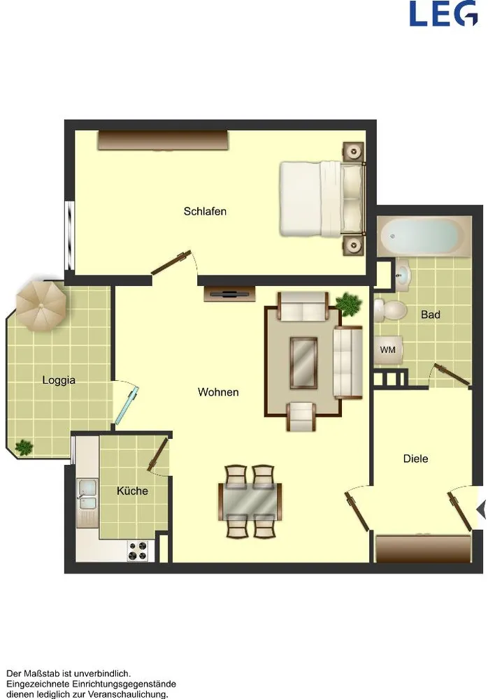2 Zimmer Wohnung mit 60 m² in Wuppertal – Bild 2