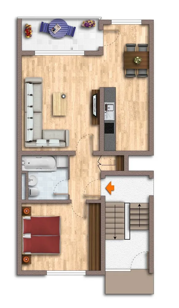 2 room apartment with 61 m² in Bielefeld – Photo 10