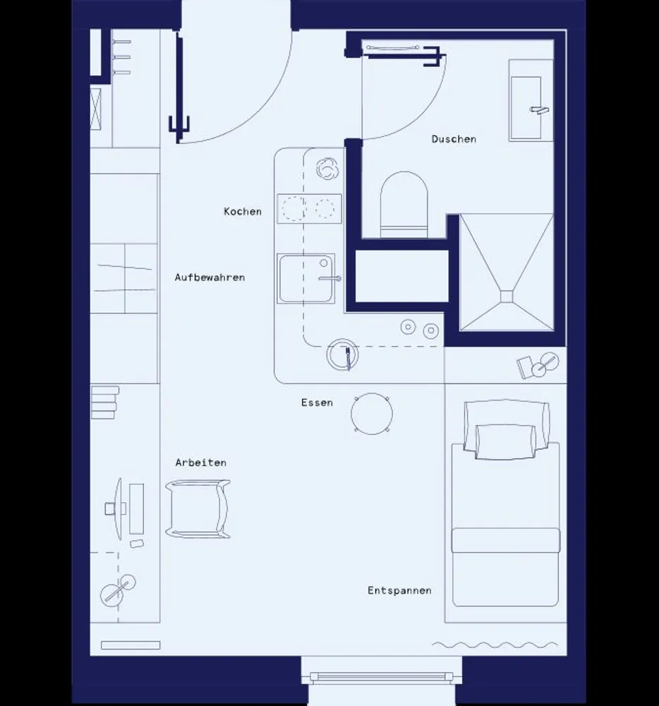 1 room apartment with 21 m² in Berlin – Photo 9
