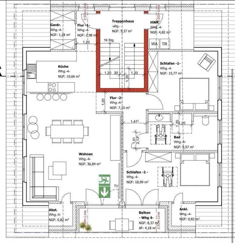 3 Zimmer Wohnung mit 114 m² in Detmold – Bild 4