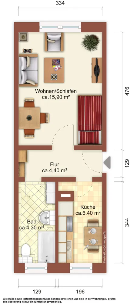 1 Zimmer Wohnung mit 31 m² in Löbau – Bild 4