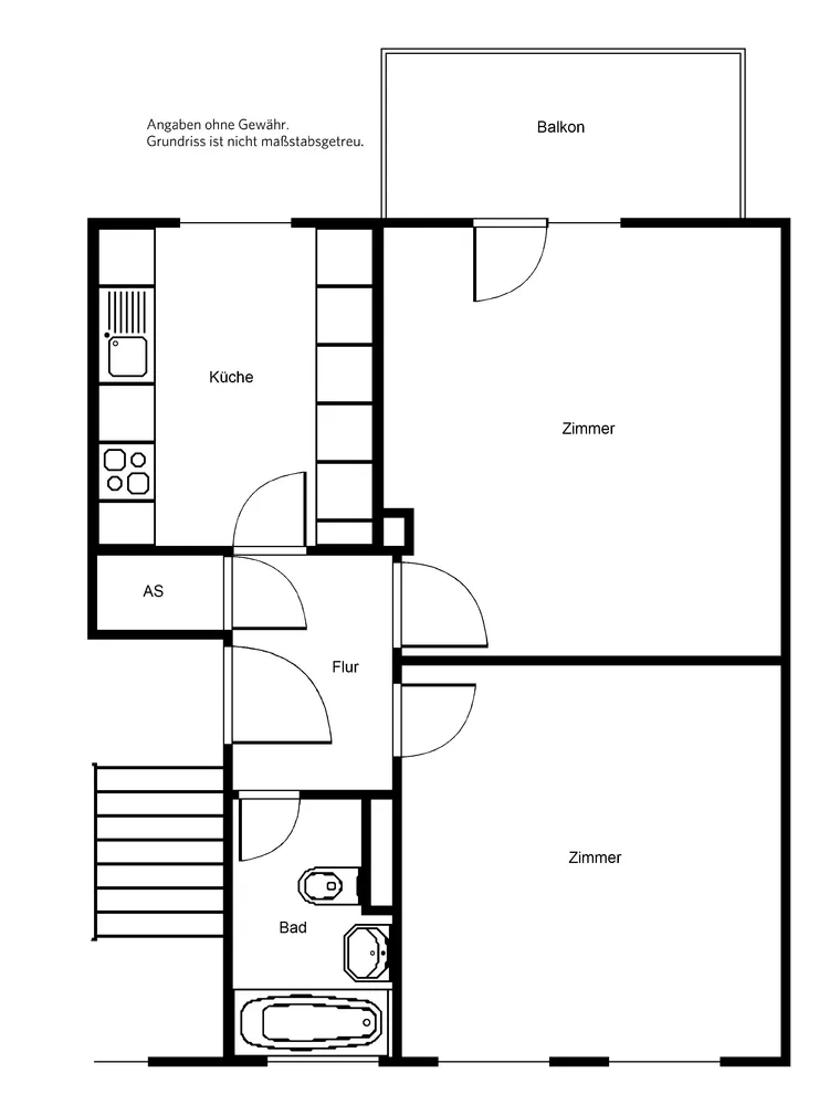 2 room apartment with 54 m² in Frankfurt am Main – Photo 2
