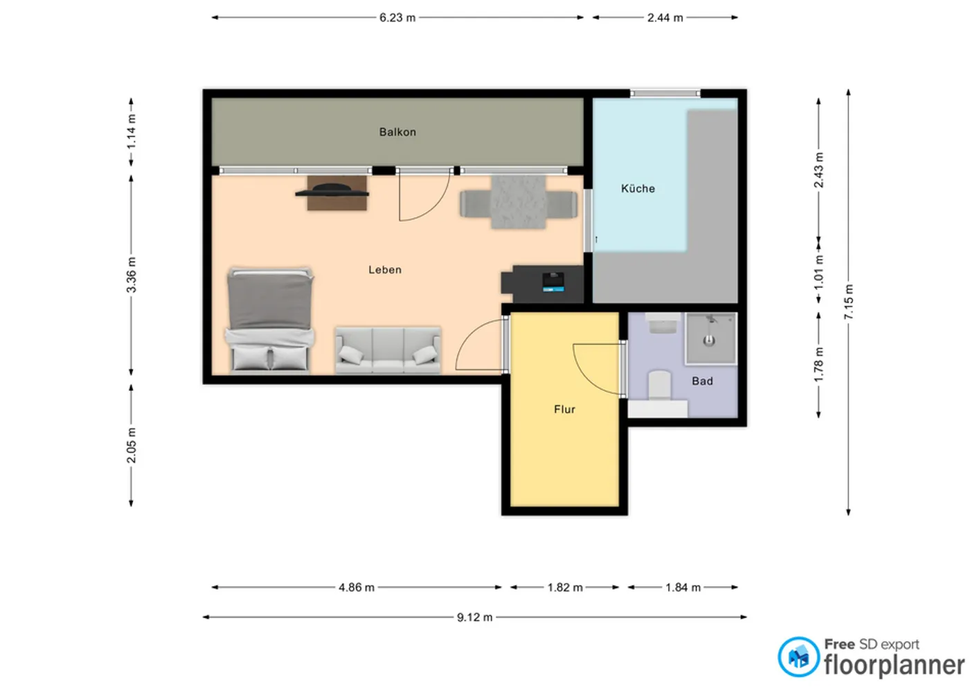 2 Zimmer Wohnung mit 42 m² in Düsseldorf – Bild 10