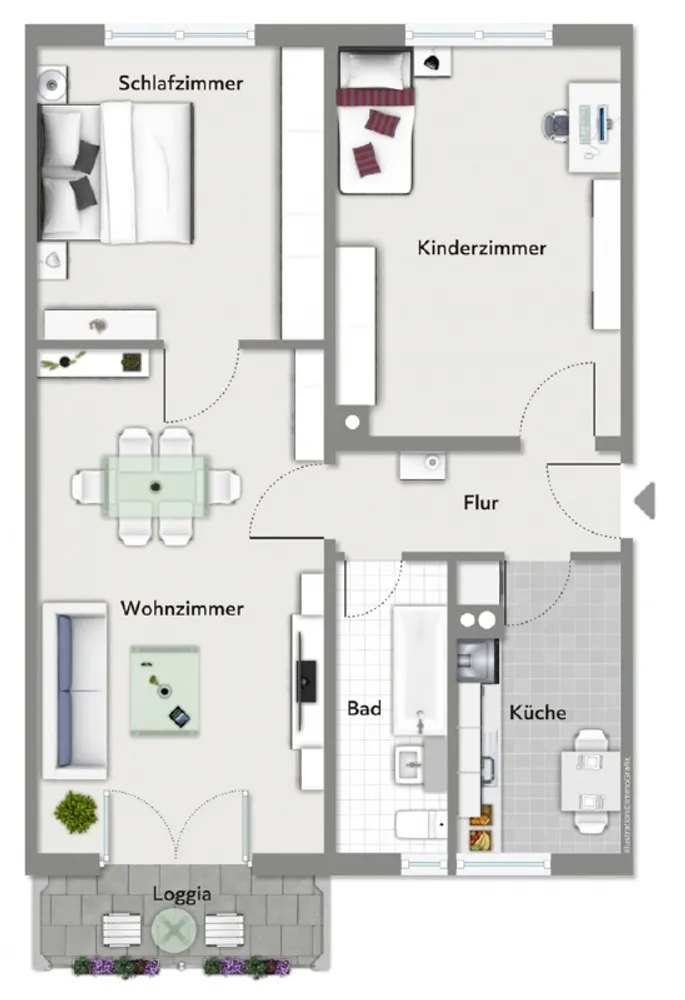 3 Zimmer Wohnung mit 66 m² in Dresden – Bild 2