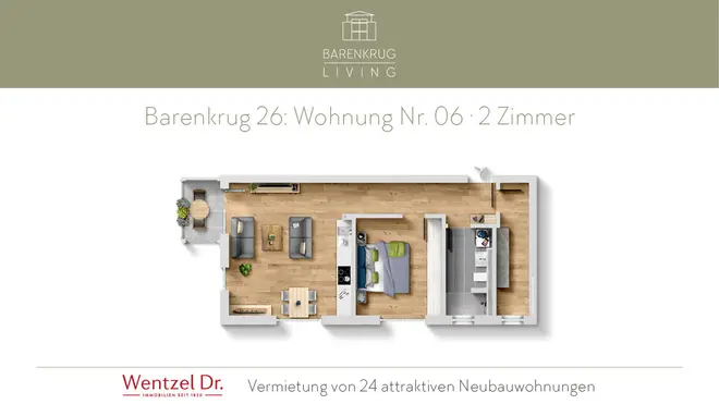 2 Zimmer Wohnung mit 62 m² in Hamburg – Bild 2