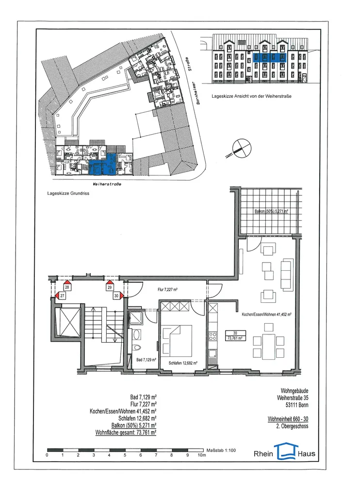 2 room apartment with 74 m² in Bonn – Photo 5