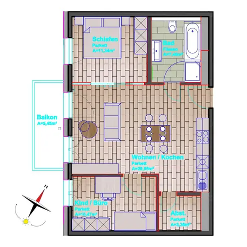 3 Zimmer Wohnung mit 66 m² in Berlin – Bild 10