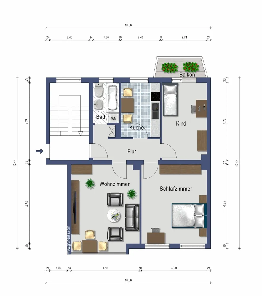4 Zimmer Wohnung mit 71 m² in Hagen – Bild 2