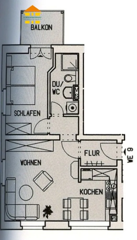 2 Zimmer Wohnung mit 46 m² in Chemnitz – Bild 3