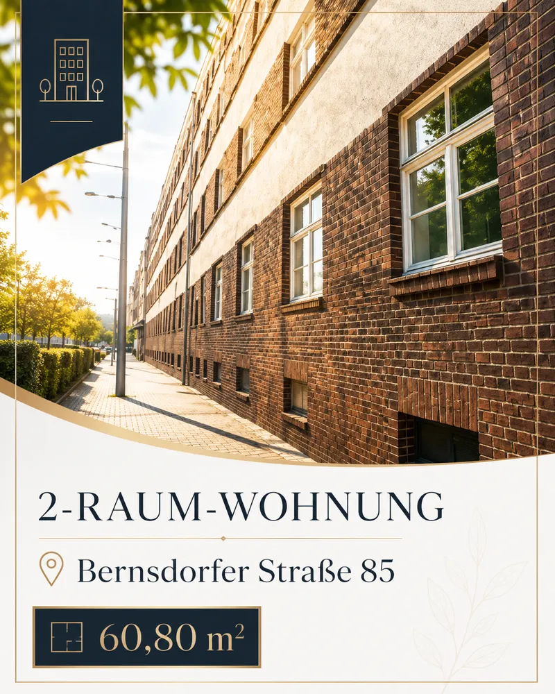 2 Zimmer Wohnung mit 61 m² in Chemnitz – Bild 1
