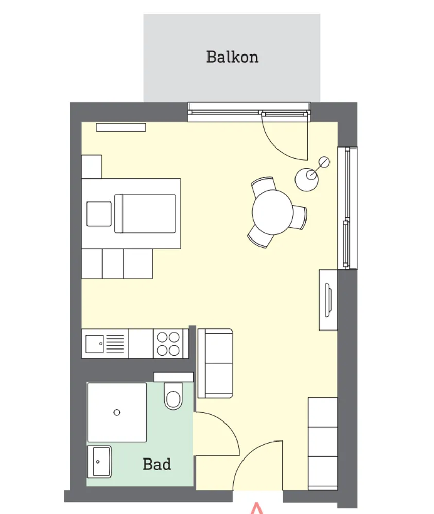 1 Zimmer Wohnung mit 30 m² in Düsseldorf – Bild 6