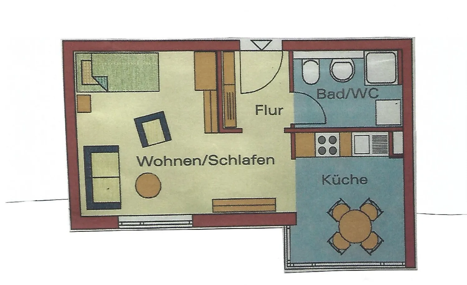 2 room apartment with 32 m² in Karlsruhe – Photo 1